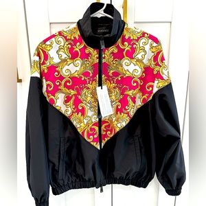 Versace Baroque Pattern Windbreaker Jacket